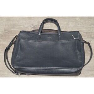 Matt & Nat Tia Satchel Laptop Bag Dark Blue Vegan Leather Briefcase Crossbody